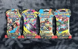 Pokemon TCG (x4) Mega Evolutions Sleeved Booster Packs - Full Art Set SEALED! - Image 1