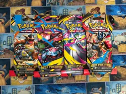 4 X Pokemon Mega Evolution Sleeved Booster Pack Sealed - Full Art Set - Image 1