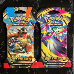 4 Genuine Pokemon Mega Evolution Sleeved Booster Pack Sealed - Full Art Set - Image 4