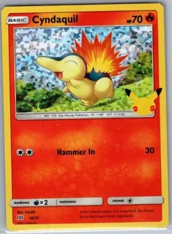 Cyndaquil - 10/25 Holo McDonald's 25th Anniversary Promos - Pokemon Card - NM - Image 1