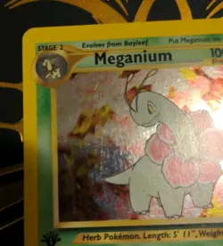 Pokemon TCG Neo Genesis 1st Edition Meganium Holo Rare Card 10/111 LP+ - Image 3