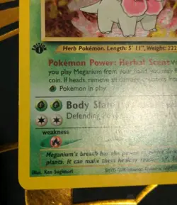 Pokemon TCG Neo Genesis 1st Edition Meganium Holo Rare Card 10/111 LP+ - Image 5