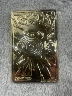 Pokemon POLIWHIRL & JIGGLEPUFF 23k Gold Plated Trading Cards 1999 Nintendo Case - Image 2
