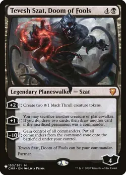 [MTG] Tevesh Szat, Doom of Fools (CMR-153) (PLST) NM - Image 1
