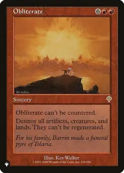 [MTG] Obliterate (INV-156) (PLST) NM - Image 1