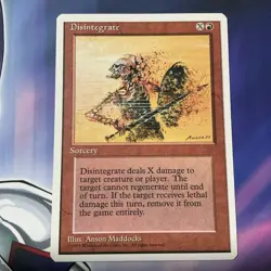 Magic: The Gathering Disintegrate MTG Core Set 4th Edition Vintage 1995 - Image 1