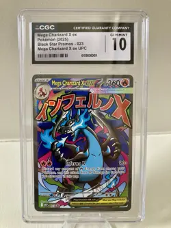 2025 Pokemon Mega Charizard X Ex Ultra UPC Black Star Promos #023 CGC 10 GEM MT - Image 3