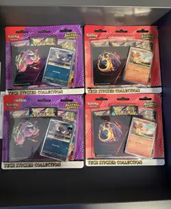 LOT OF (4) Pokemon Mega Evolution Ascended Heroes Tech Sticker Collection NEW - Image 1