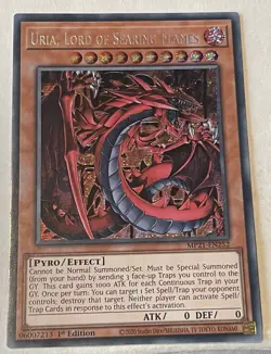 YUGIOH Secret Rare Sacred Beast Set Uria Hamon Raviel MP21 1st Edition - Image 2