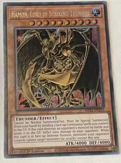 YUGIOH Secret Rare Sacred Beast Set Uria Hamon Raviel MP21 1st Edition - Image 3