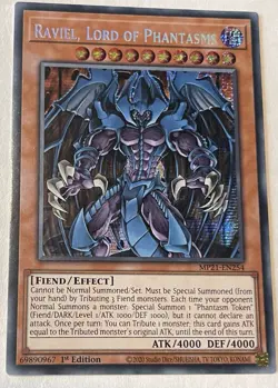 YUGIOH Secret Rare Sacred Beast Set Uria Hamon Raviel MP21 1st Edition - Image 4
