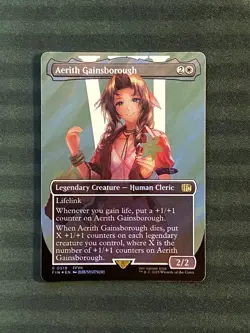 Aerith Gainsborough Borderless Surge Foil R 0519 Final Fantasy FIN MTG NM - Image 1