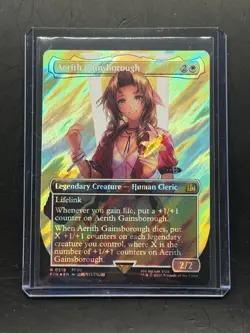 Aerith Gainsborough (Borderless) (Surge Foil) Final Fantasy Foil - Image 1