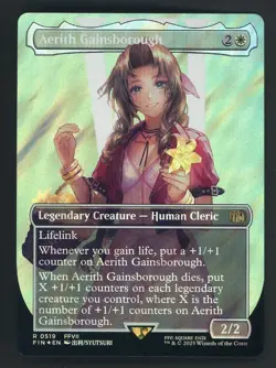 #2 2025 MTG Final Fantasy EN Borderless Surge Foil #0519 Aerith Gainsborough - Image 1