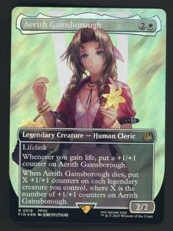 #1 2025 MTG Final Fantasy EN Borderless Surge Foil #0519 Aerith Gainsborough - Image 1