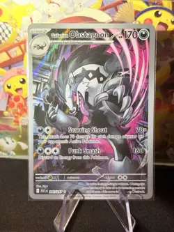 245/217 Galarian Obstagoon Illustration Rare Pokemon Ascended Heroes English NM - Image 1