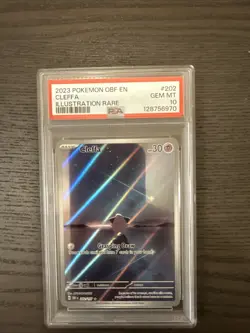 Cleffa 202/197 Illustration Rare 2023 Pokemon Obsidian Flames PSA 10 Gem Mint - Image 1