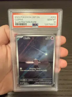 Cleffa 202/197 Illustration Rare 2023 Pokemon Obsidian Flames PSA 10 Gem Mint - Image 3