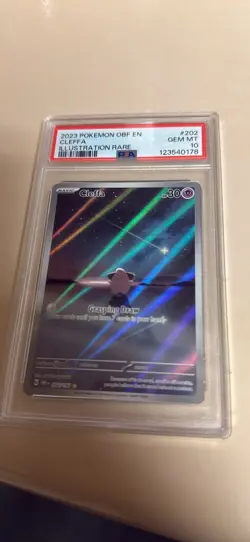 Cleffa 202/197 Pokemon TCG Obsidian Flames Illustration Rare PSA 10 Gem Mint - Image 1
