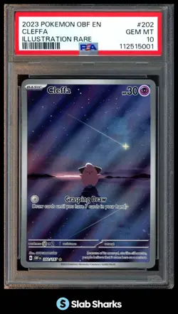 2023 POKEMON OBSIDIAN FLAMES - OBF EN #202/197 CLEFFA ILLUSTRATION RARE PSA 10 - Image 1
