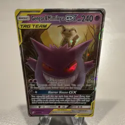 Pokemon Gengar & Mimikyu GX 53/181 SM-Team Up Holo Ultra Rare 240HP Card - Image 1