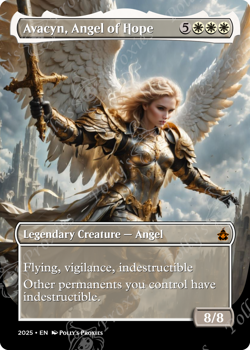 Avacyn, Angel of Hope FOIL Proxy Playtest Card with Custom Fantasy Art - Image 4