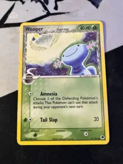 Pokemon TCG Wooper Delta EX Dragon Frontiers Card 71/101 Regular Common - Image 1