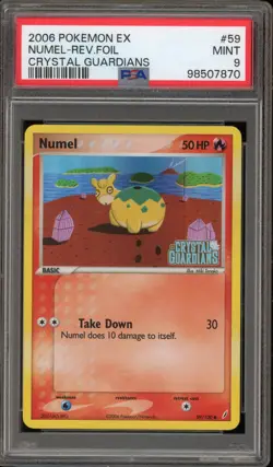 Pokemon Numel EX Crystal Guardians Reverse Holo #59 PSA 9 Mint - Image 1