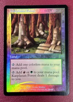 Mtg Karplusan Forest English Version Foil 7Th Japan Magic The Gathering - Image 1