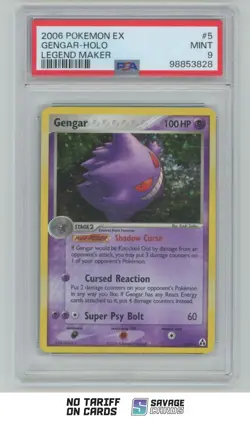 2006 Pokemon EX Legend Maker Holo Gengar PSA 9 #5/92 - Image 1