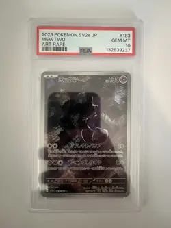 Mewtwo 183/165 Japanese Gem Mint PSA 10 Art Rare Pokemon TCG JP 151 2023 - Image 1