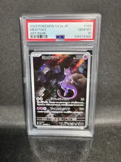 PSA 10 GEM MINT Mewtwo AR 183/165 Pokemon 151 2023 Japanese Sv2a Alt Art - Image 1