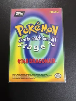 Dragonair Topps Vintage Pokemon Card E11-12 Black #148 LP - Image 2