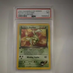 Pokemon Rocket's Scyther Gym Heroes 1st Edition Holo Rare #13/132 2000 PSA 7 - Image 1
