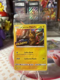 Pokemon 2019 Black Star Promo SM190 DVD Stamped Holo Detective Pikachu Sealed - Image 1