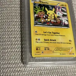 2016 Pokemon XY Breakpoint Blister Black Star Promo Pikachu XY95 PSA 9 - Image 2