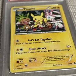 2016 Pokemon XY Breakpoint Blister Black Star Promo Pikachu XY95 PSA 9 - Image 3