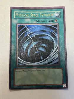 Yugioh Mystical Space Typhoon Unlimited Edition Ultra Rare MRL-047 LP - Image 1