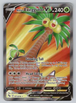 Alolan Exeggutor V (Full Art) Holo Pokemon GO 071/078 - Image 1