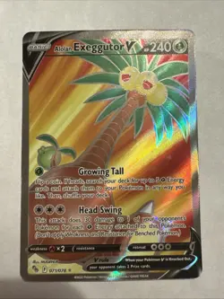 Pokemon TCG Alolan Exeggutor v Full Art Holo Ultra Rare Card Pokemon Go 071/078 - Image 1