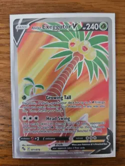 Pokemon TCG Alolan Exeggutor v Full Art Holo Ultra Rare Card Pokemon Go 071/078 - Image 1