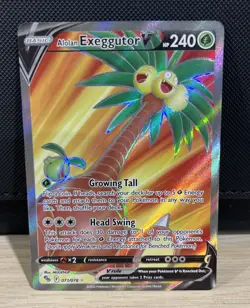 Alolan Exeggutor V 071/078 Pokemon Go Full Art Holo Rare Pokemon TCG Card - Image 1