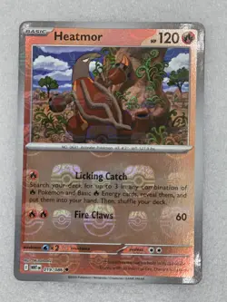 Pokemon TCG Heatmor (Master Ball Pattern) 019/086 SV: White Flare Holo Near Mint - Image 1