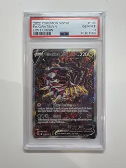 2022 POKEMON SWORD & SHIELD LOST ORIGIN #186 FULL ART/GIRATINA V PSA 10 - Image 1