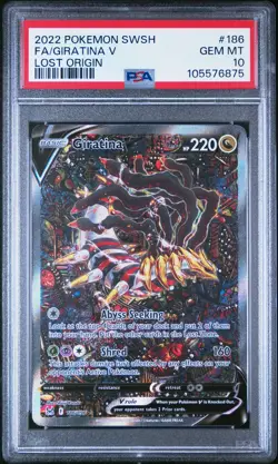 2022 POKEMON SWORD & SHIELD LOST ORIGIN #186 FULL ART/GIRATINA V PSA 10 - Image 1