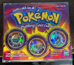 1999 Hasbro Pokemon Battling Gold Coin Game Nintendo Omanyte ~ Omastar ~ Gyrados - Image 1