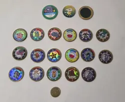 Pokemon Battling Coin Game Lot of 21 Rare Vintage Nintendo Toy Battle Coins - Image 1