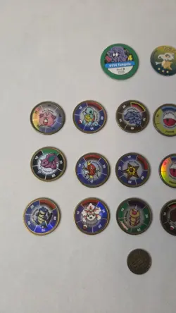 Pokemon Battling Coin Game Lot of 21 Rare Vintage Nintendo Toy Battle Coins - Image 3