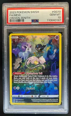 2023 Pokemon SWSH Crown Zenith Mew Galarian Gallery #GG10/GG70 PSA 10 - Image 1