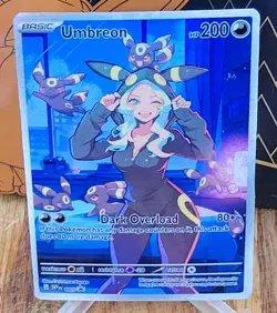 Pokemon Umbreon Anima Doujin ACG DIY Trainer Craft Full Art Custom Card Holo - Image 1